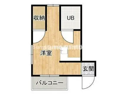 サンパレス21東園田II(ワンルーム/2階)の間取り写真