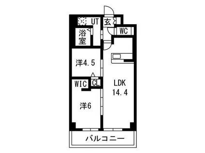豊明寺池マンション(2LDK/4階)の間取り写真