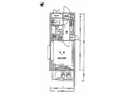 ヴェルト日本橋III(1K/3階)の間取り写真