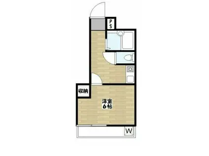 スミハイム(1K/1階)の間取り写真