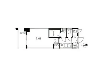 セオリー大阪城サウスゲート(1K/5階)の間取り写真