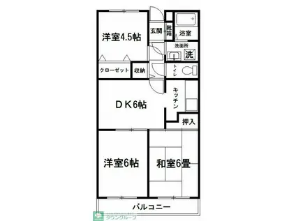 アーバンレジデンス(3DK/4階)の間取り写真