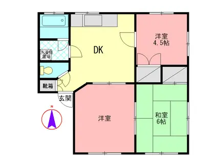 メゾンタチ(3DK/2階)の間取り写真