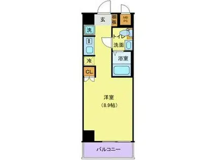 オーイズミ大塚レジデンス(1K/8階)の間取り写真