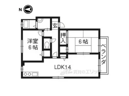 セレーノ(2LDK/2階)の間取り写真