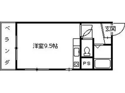 メゾン・ド・リアン(ワンルーム/4階)の間取り写真