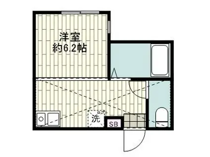 G・Aタウン石川町(ワンルーム/2階)の間取り写真