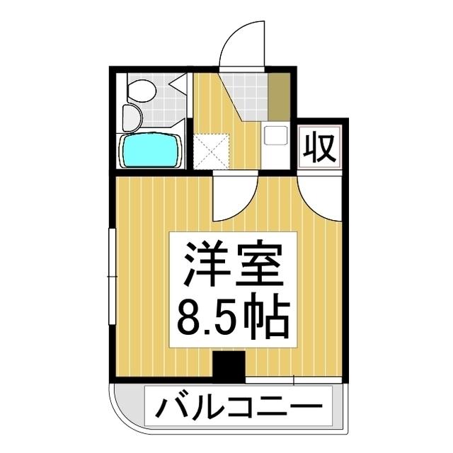 レヂデンス・ナガノ(1K/4階)の間取り写真