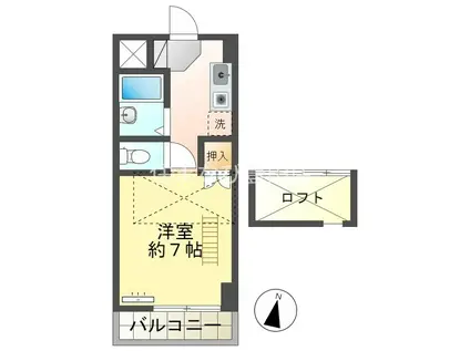 サン・ミヨシ(1K/5階)の間取り写真