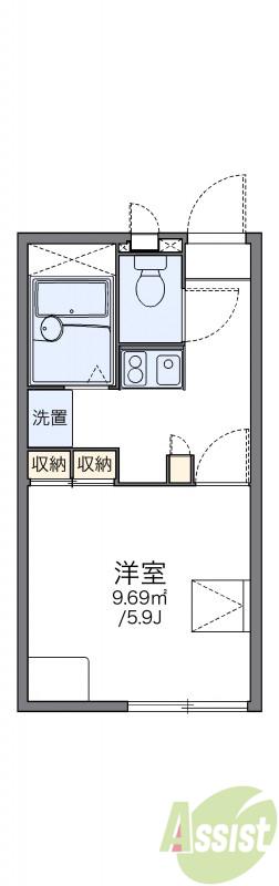 レオパレス井口堂(1K/1階)の間取り写真