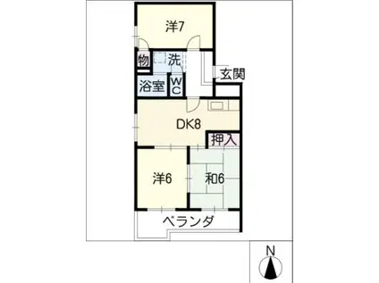 エントピア弥生(3DK/3階)の間取り写真