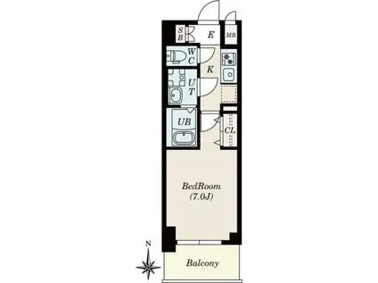 CPS-RESIDENCE名駅ノースII(1K/3階)の間取り写真