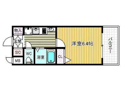 エステムコート梅田・天神橋リバーフロント(1K/12階)の間取り写真