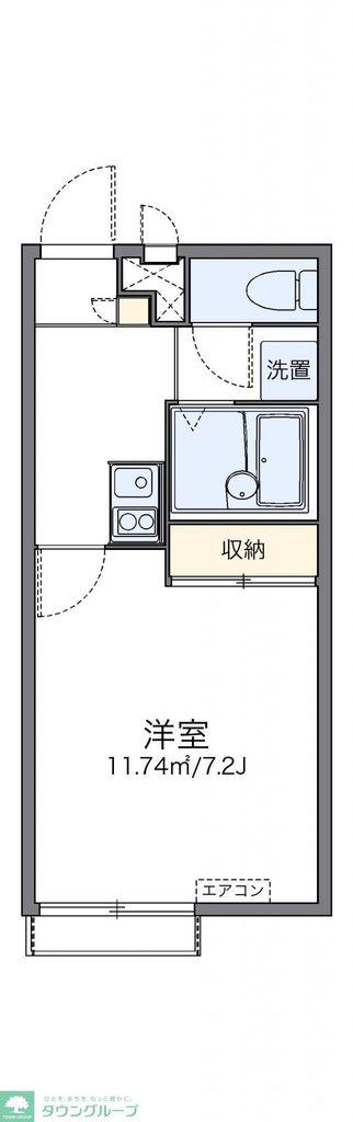 レオパレスどるちぇ志賀本通(1K/2階)の間取り写真