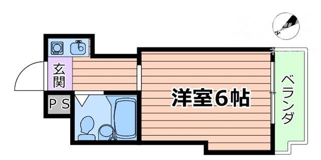 フェリス山手(ワンルーム/1階)の間取り写真