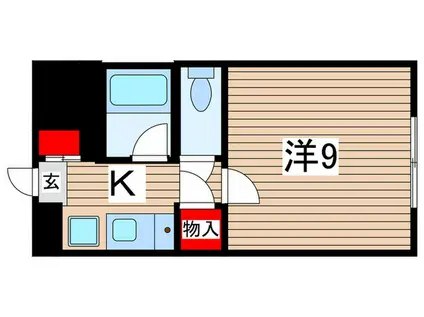 園ビル(1K/3階)の間取り写真