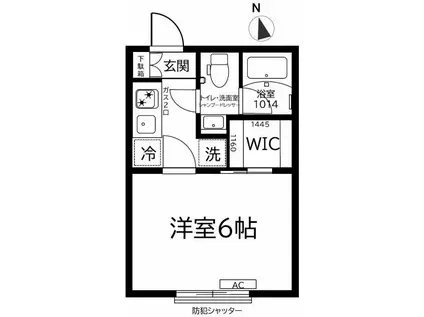 さいわい荘(1K/2階)の間取り写真