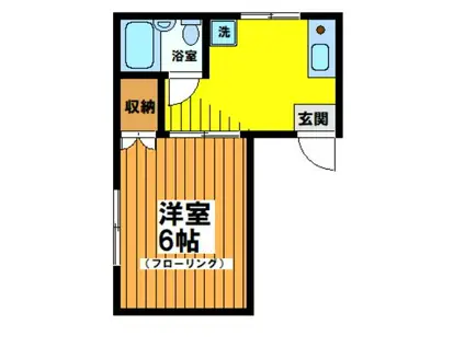 参宮橋五番館(1K/2階)の間取り写真