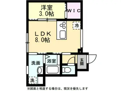 SYLPHY中島A棟(1LDK/1階)の間取り写真