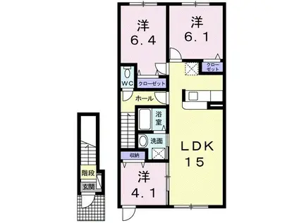 ＪＲ函館本線 近文駅 徒歩14分 2階建 築11年(3LDK/2階)の間取り写真