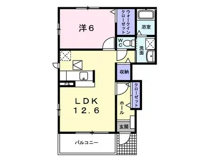 FIRST ONE A(1LDK/1階)の間取り写真