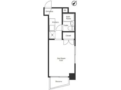第2東田端ビル(1K/4階)の間取り写真
