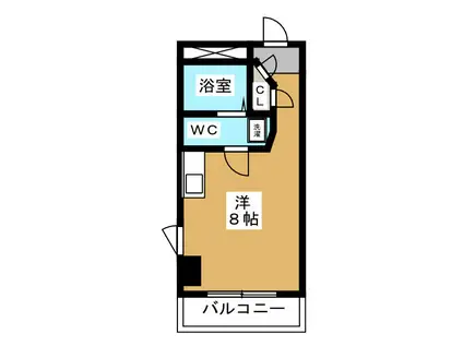 GRASS町田(ワンルーム/4階)の間取り写真