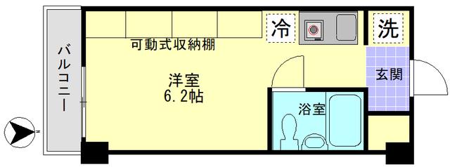 ヒルズ駒場東大前(ワンルーム/7階)の間取り写真