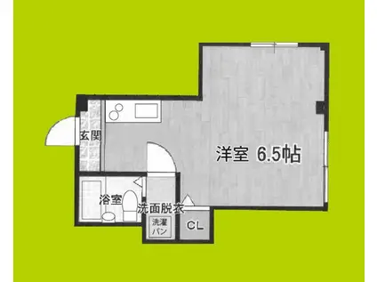 日高マンション(ワンルーム/2階)の間取り写真