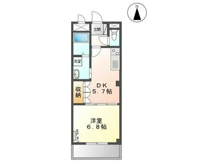 エムエムケー(1DK/3階)の間取り写真