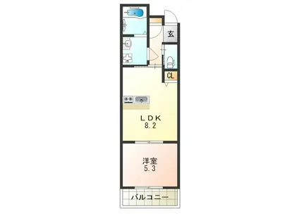 H-MAISON加美正覚寺III(1LDK/3階)の間取り写真