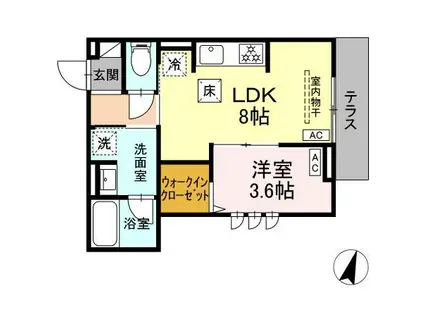 D-PRECIOUS練馬高野台(1LDK/1階)の間取り写真