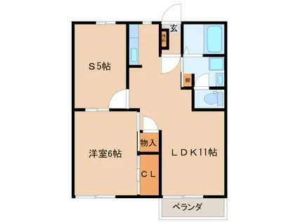 パークテラス(2LDK/2階)の間取り写真