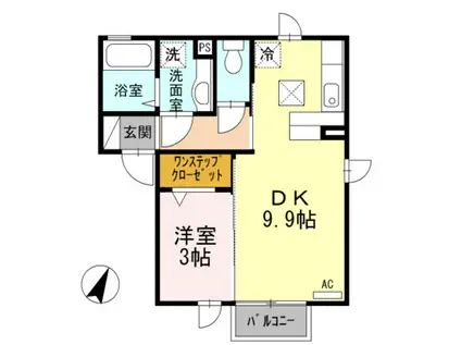 ウィット-S.C(1LDK/2階)の間取り写真
