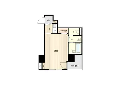 プリンセス・アイル後楽園(1K/6階)の間取り写真