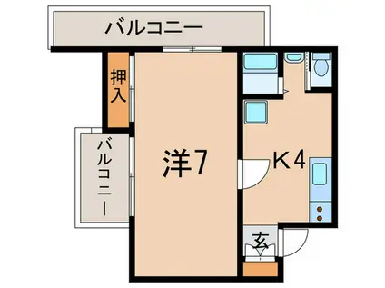 メゾンドゥ目白(1K/3階)の間取り写真