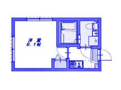プライム菊名(ワンルーム/1階)の間取り写真