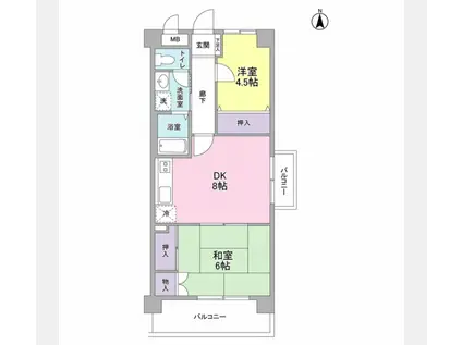 メゾン・ド・カマラド(2DK/2階)の間取り写真