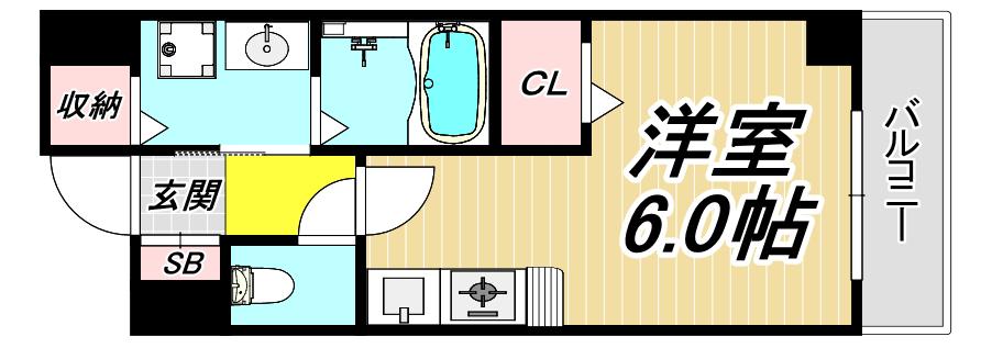 サンロワール(ワンルーム/2階)の間取り写真