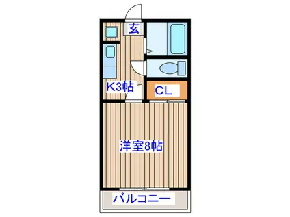 MTコーポIII(1K/2階)の間取り写真