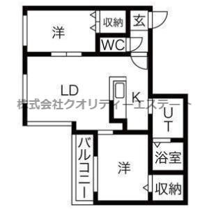 コローレ伏見(2LDK/4階)の間取り写真