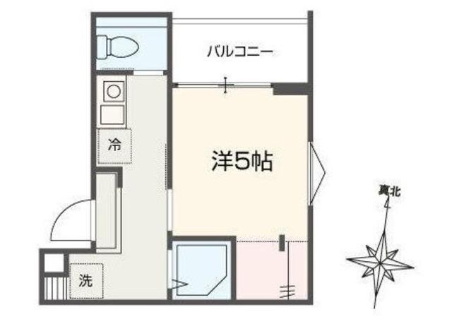 MELLAS京成小岩II(1K/2階)の間取り写真