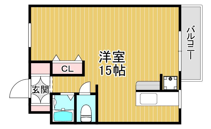 エルパラッツォ京橋(ワンルーム/3階)の間取り写真