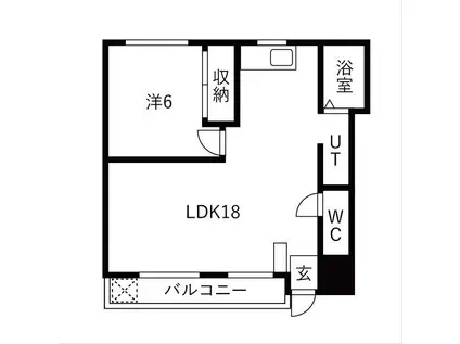 シャルムレジデンスII(1LDK/1階)の間取り写真