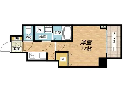 サムティ本町橋IIMEDIUS(1K/9階)の間取り写真