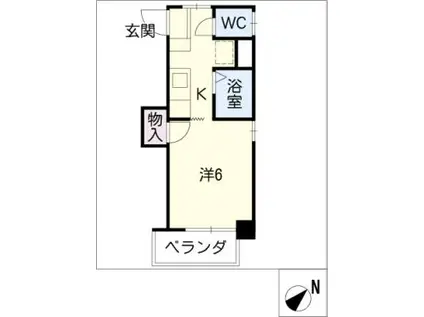 さつき館(1K/3階)の間取り写真