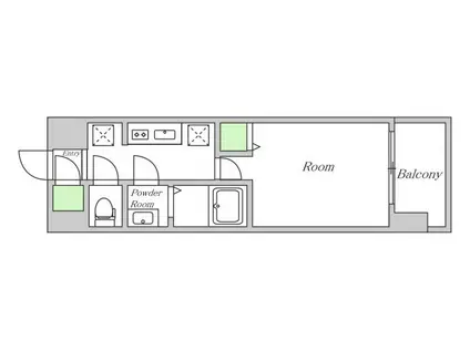 リッツ新大阪(1K/12階)の間取り写真