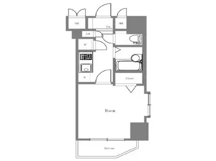 フェニックス初台(1K/6階)の間取り写真