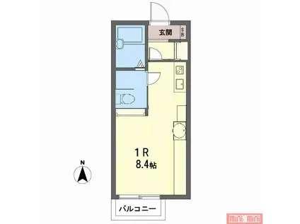 さくらハイツ(ワンルーム/1階)の間取り写真