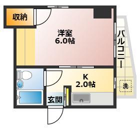小野マンション(1K/4階)の間取り写真
